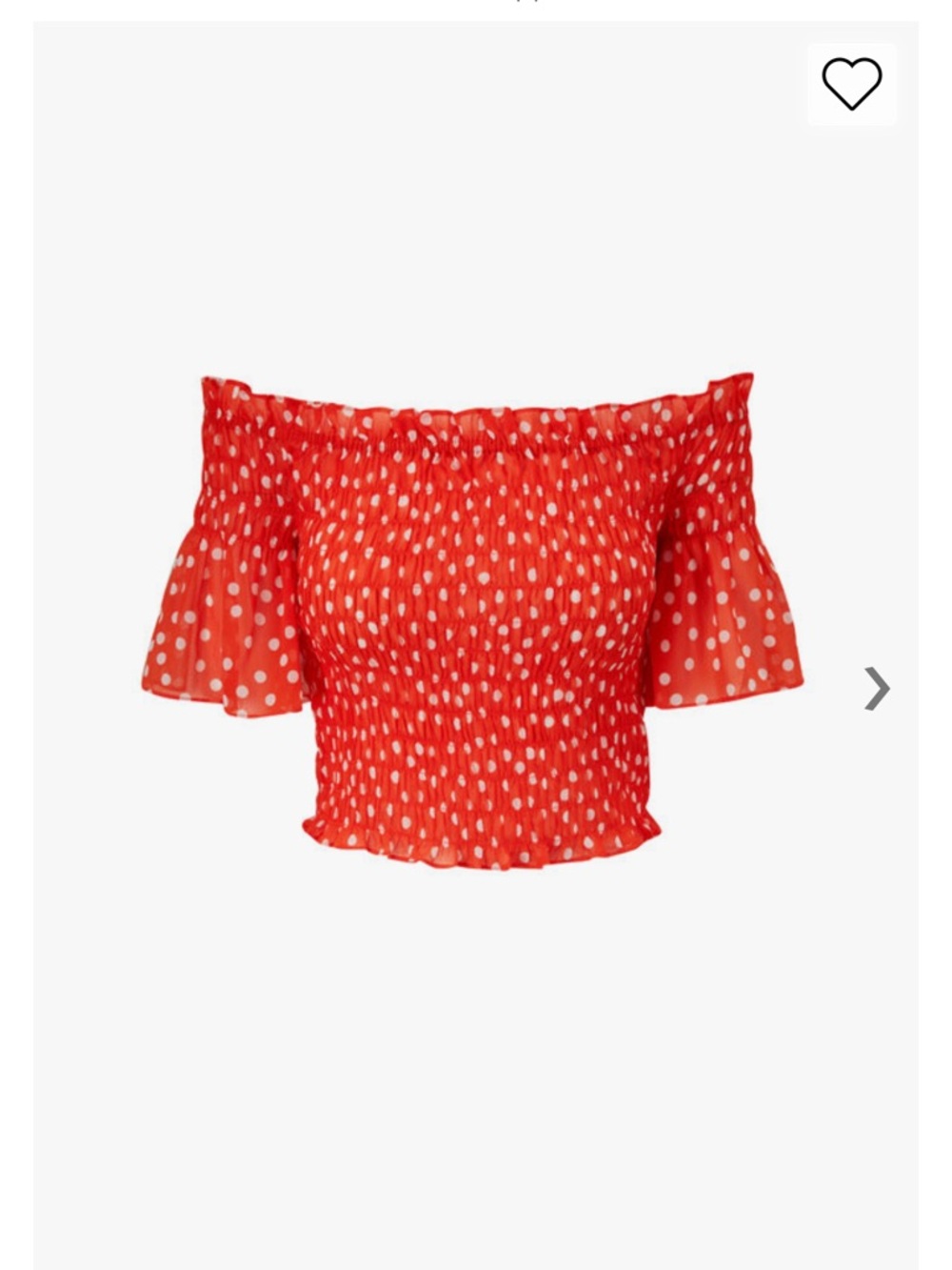 L’agence Bexley Orange & White Dot Off-The-Shoulder Top